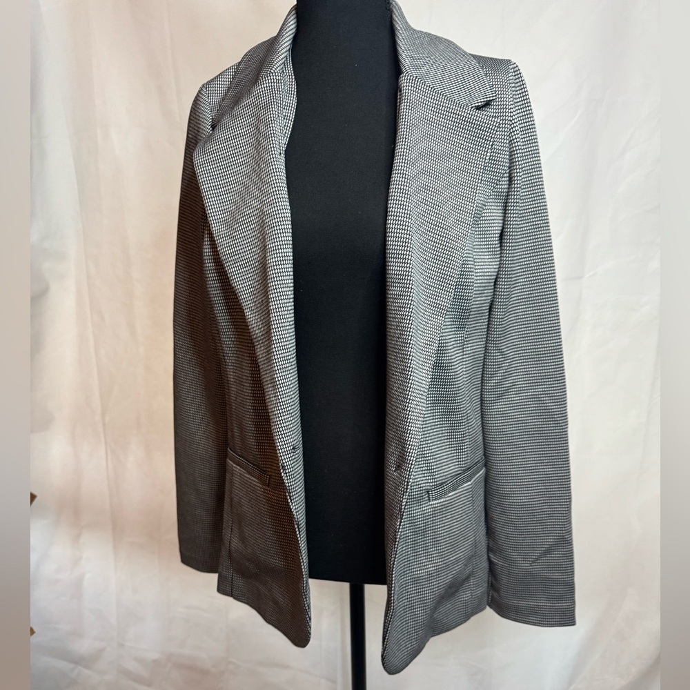 Liverpool Black and Gray Patterned Women's Blazer